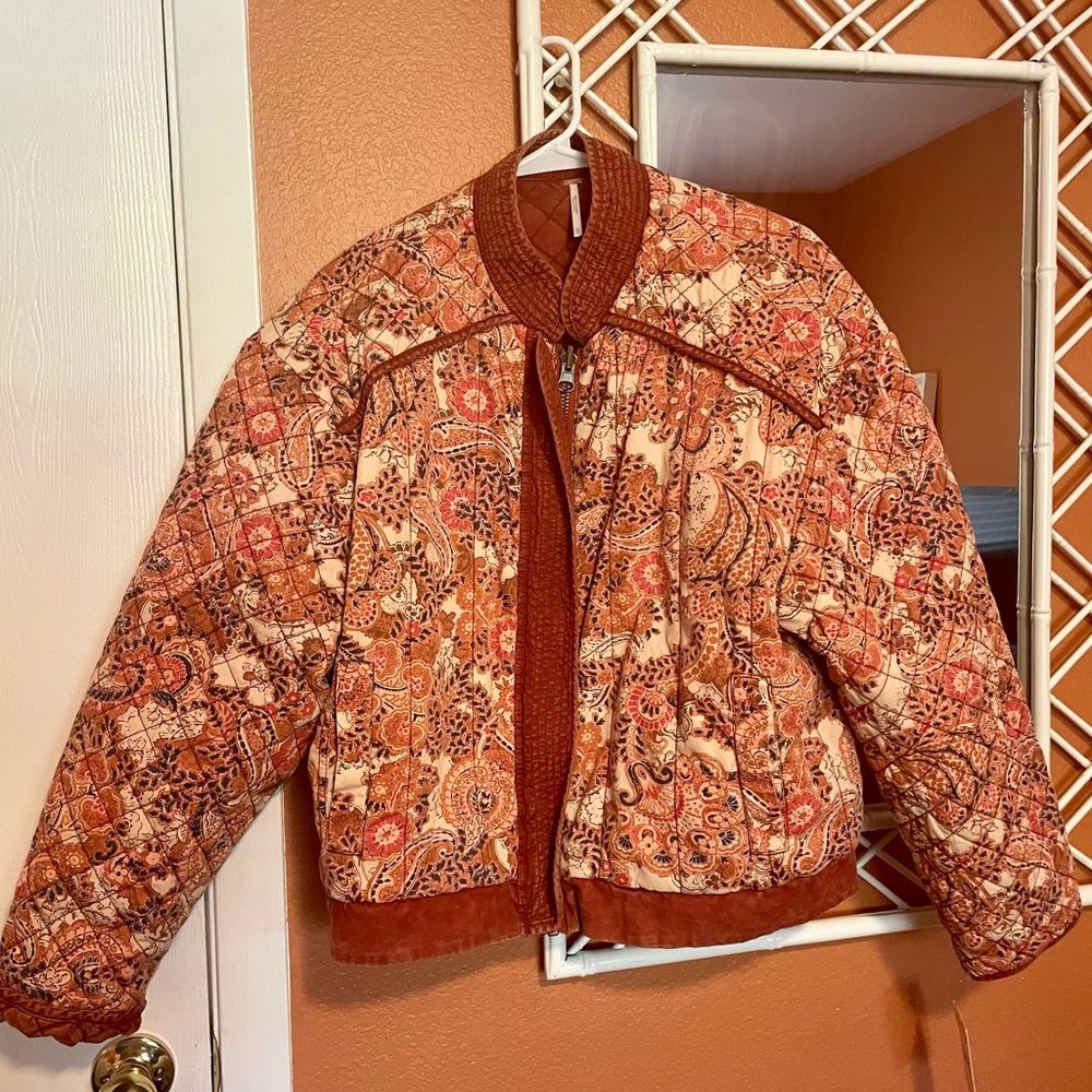 FREE PEOPLE Vintage Reversible Bomber Jacket